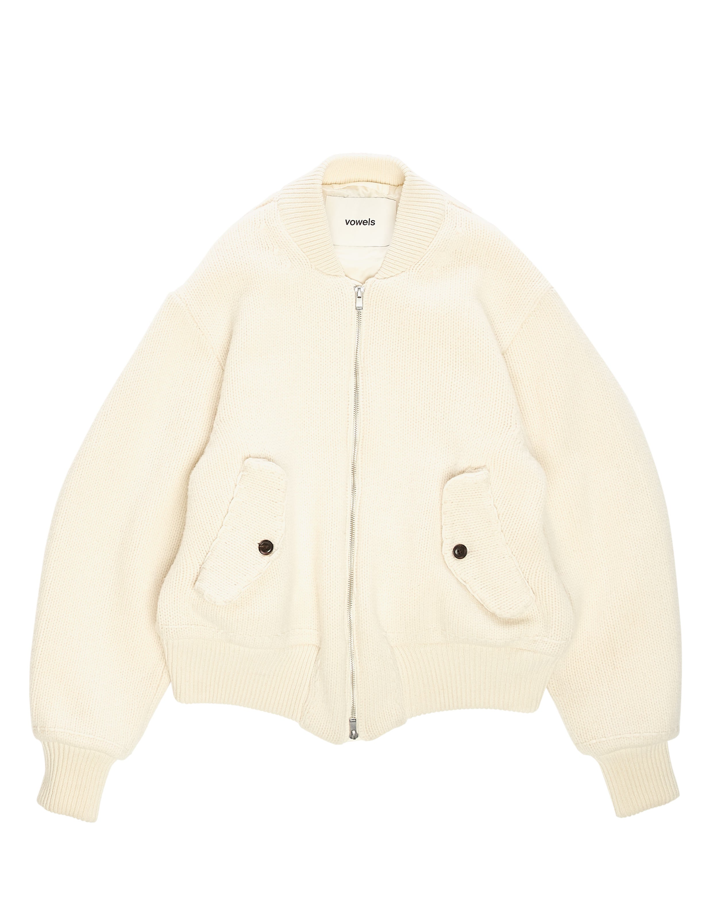 vowels | Handstitch Knitted Bomber vowels | Handstitch Knitted Bomber