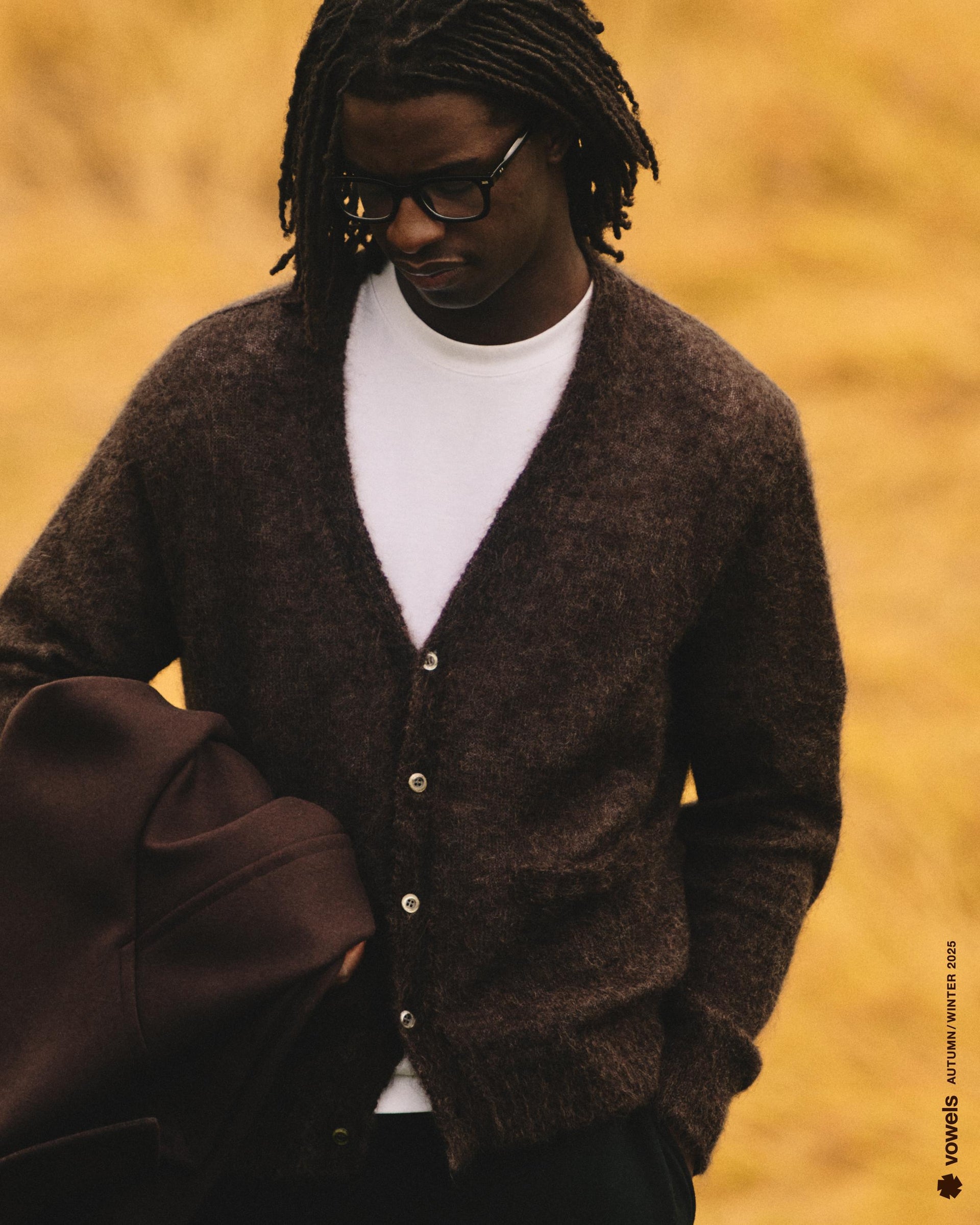 【新品未使用】akio AO-74 short length 2way knit vowels | Akio Hasegawa Campaign Lookbook