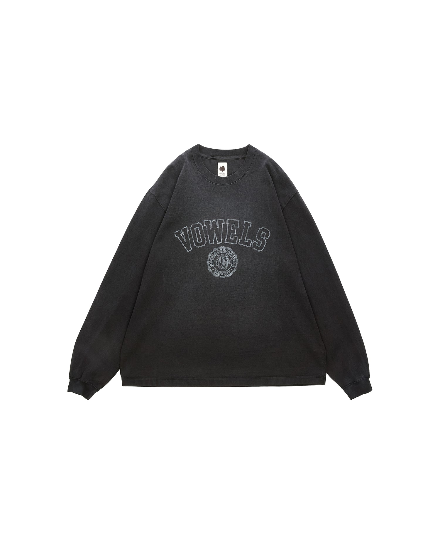 vowels | Faded Collegiate Long Sleeve Tee