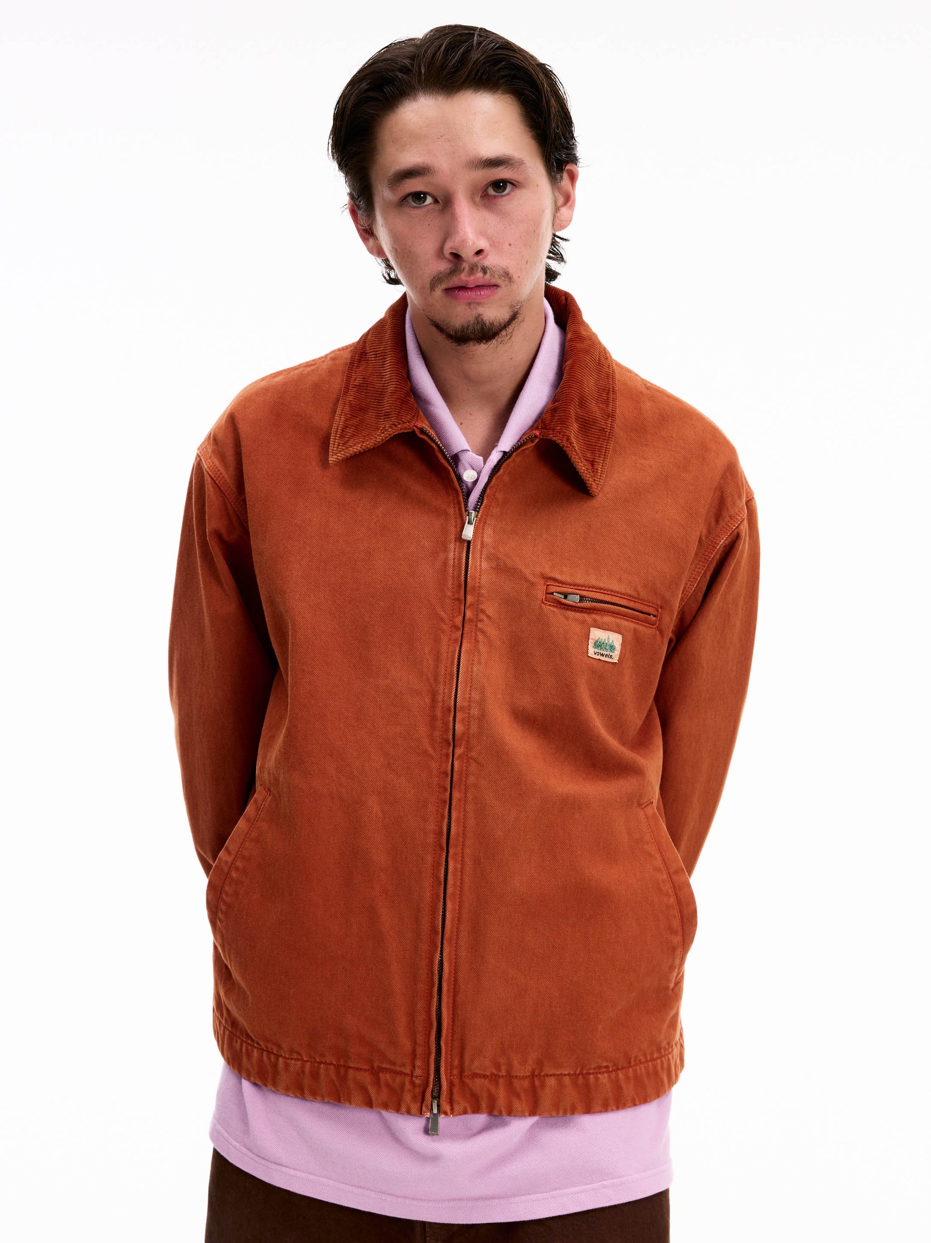 vowels | Cord Collared Zip-Up Jacket