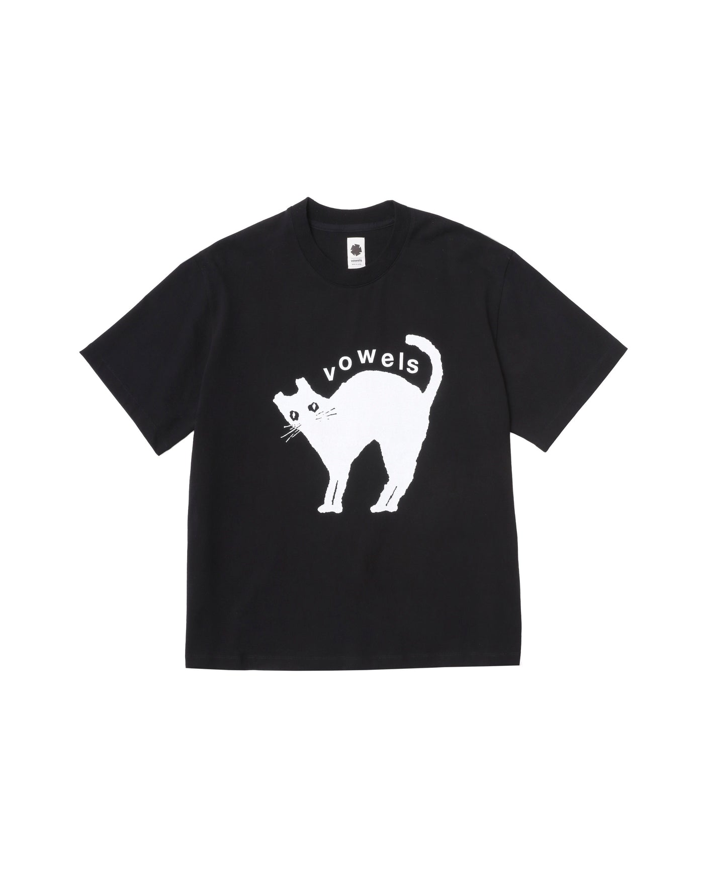 Front view of Kitty Tee in Black