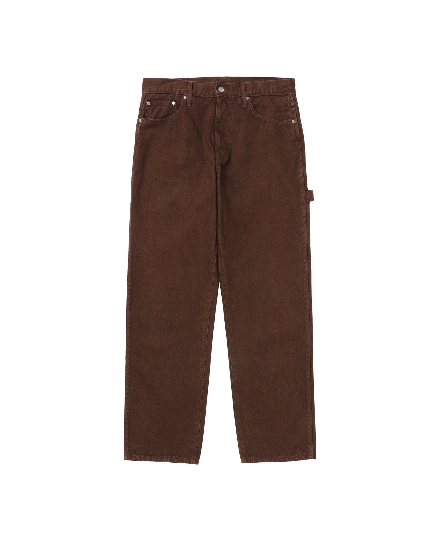 Front view of Overdyed Painter Pants in Brown