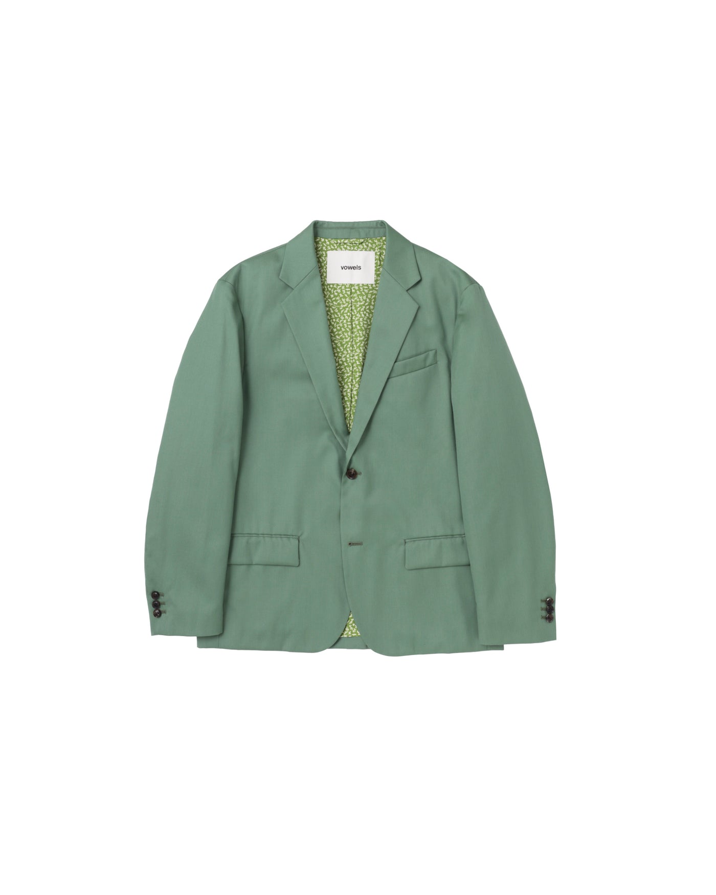 Front view of Classic Suit Jacket in Moss