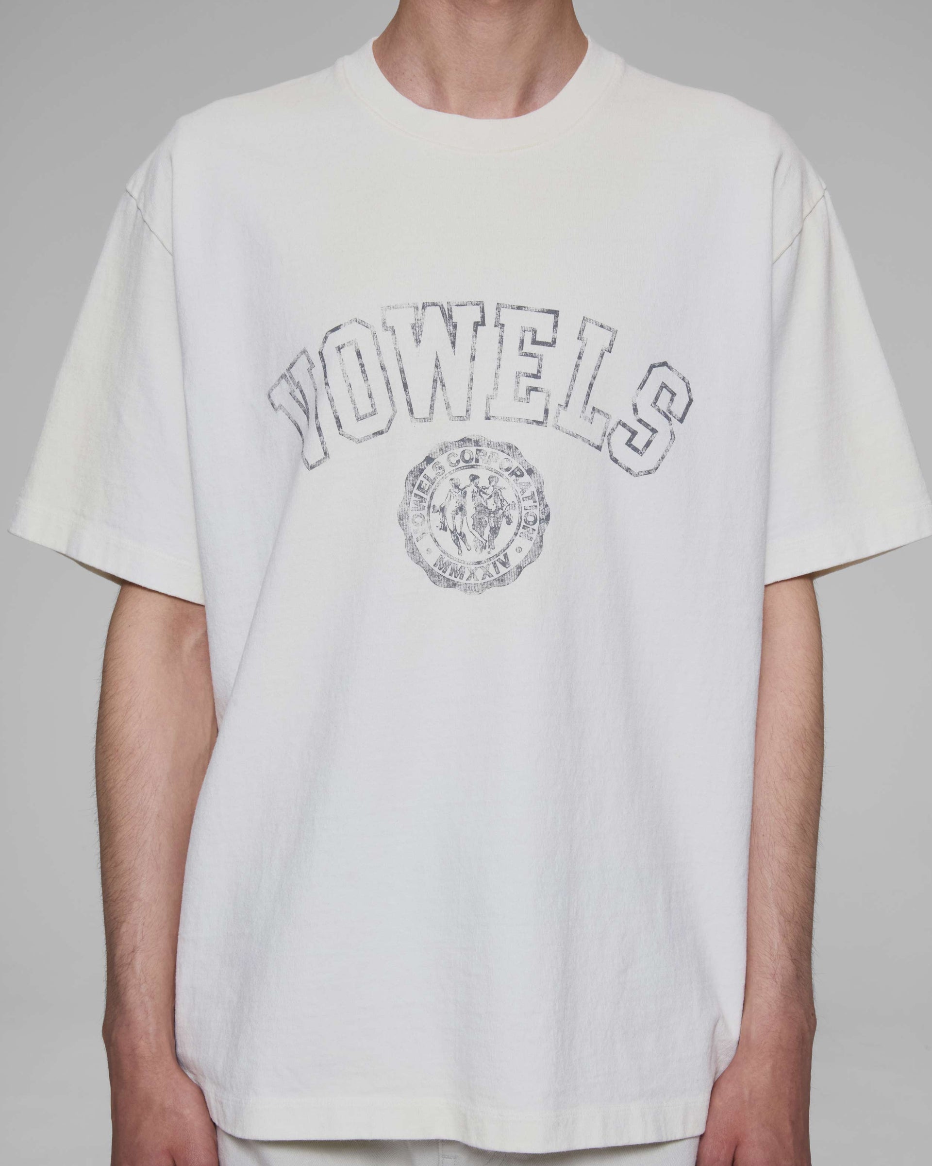 Vowels tシャツ vowels | Faded Collegiate Tee