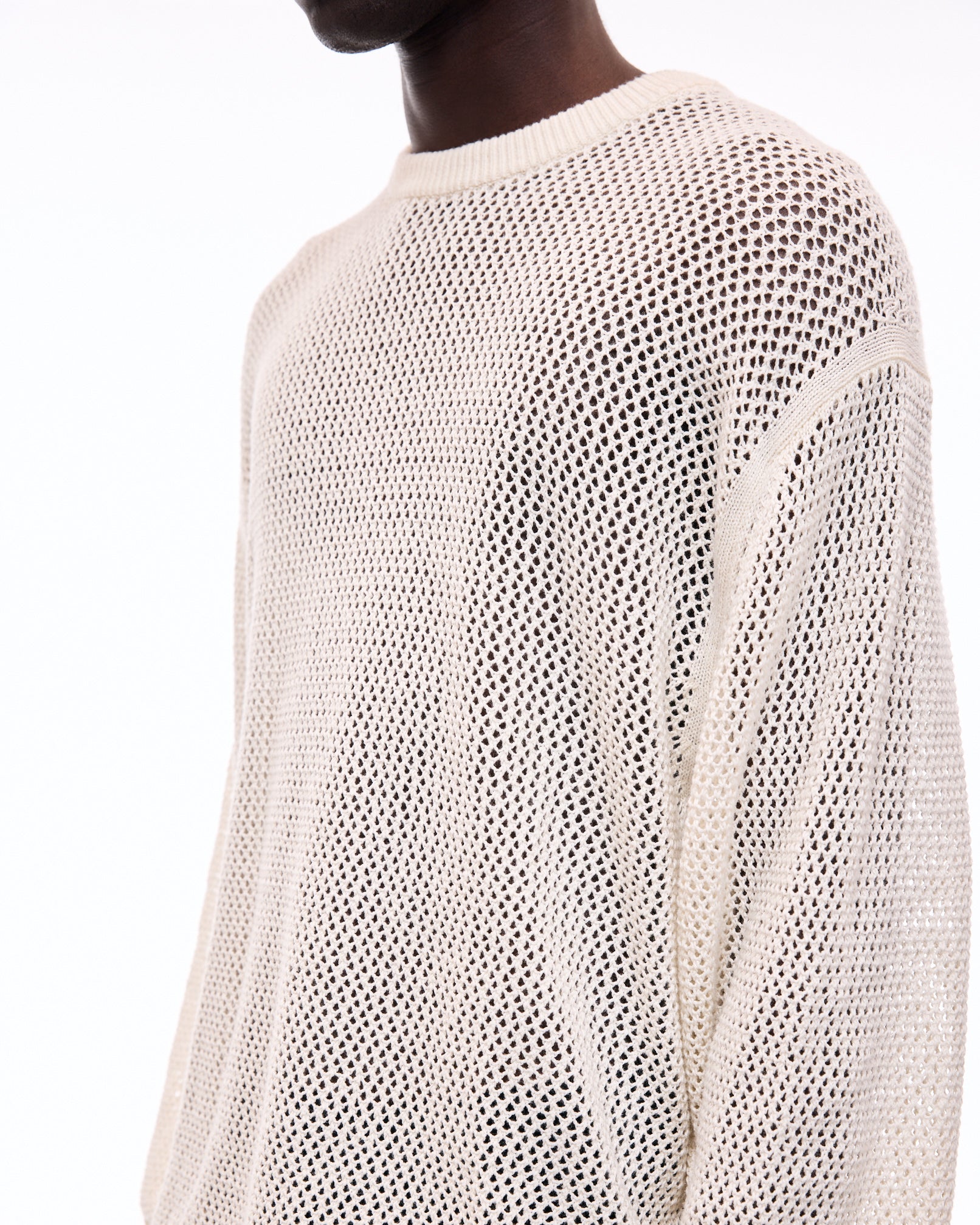 vowels | Cotton Mesh Knitted Crewneck
